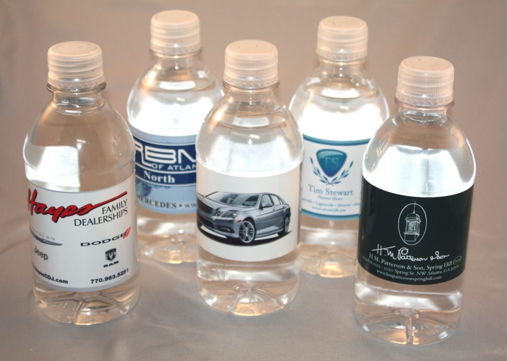 water bottles with custom labels